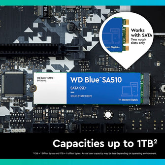 Western Digital,WD Blue SA510 500GB 2.5" SATA SSD with up to 560MB/s read speed - Gadcet.com