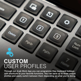 JLab Epic Advanced Wireless Keyboard - Multi Device Backlit Rechargeab ...