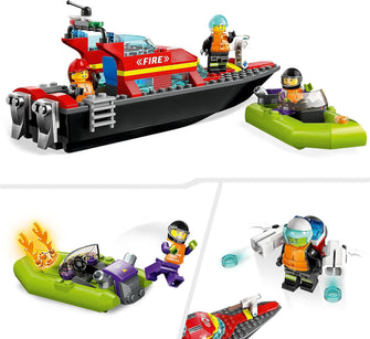 Buy LEGO,LEGO 60373 City Fire Rescue Boat Toy, Floats on Water, with Jetpack, Dinghy and 3 Minifigures, Everyday Hero Toys for Boys and Girls Aged 5+, Gift Idea - Gadcet UK | UK | London | Scotland | Wales| Near Me | Cheap | Pay In 3 | Toy Boats