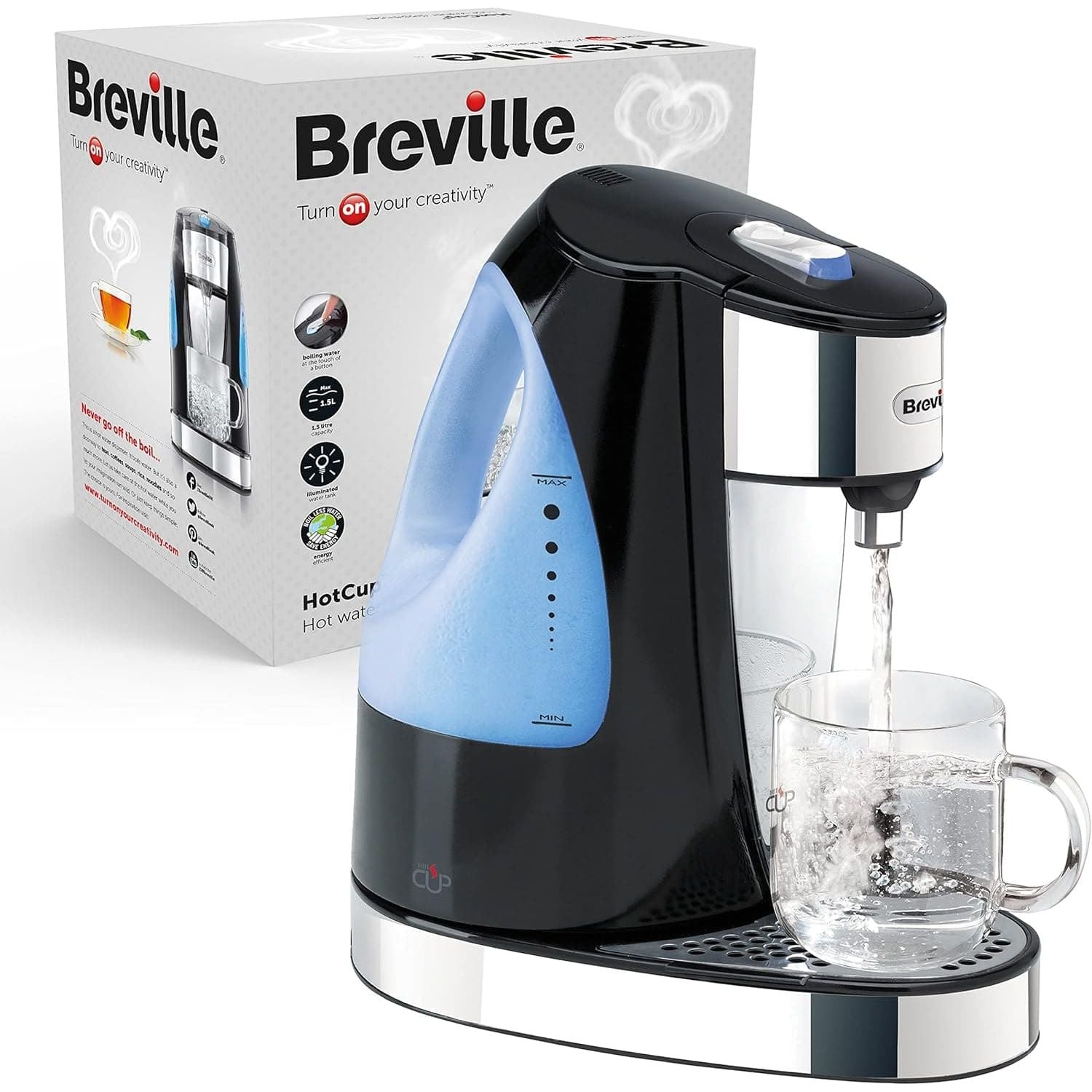 Buy Gadcet UK,Breville - VKJ142 Hot Cup Water 1.5L Fast Boil- Dispenser - Black - Gadcet UK | UK | London | Scotland | Wales| Ireland | Near Me | Cheap | Pay In 3 | 