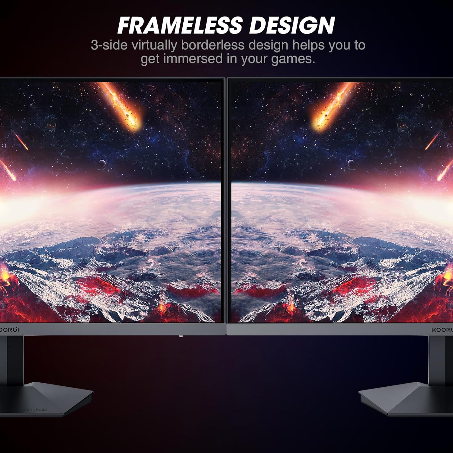 Buy KOORUI,KOORUI 24" Gaming Monitor - FHD 1080P, 165Hz, 1ms VA Panel, AdaptiveSync Technology - Gadcet UK | UK | London | Scotland | Wales| Near Me | Cheap | Pay In 3 | Computer Monitors