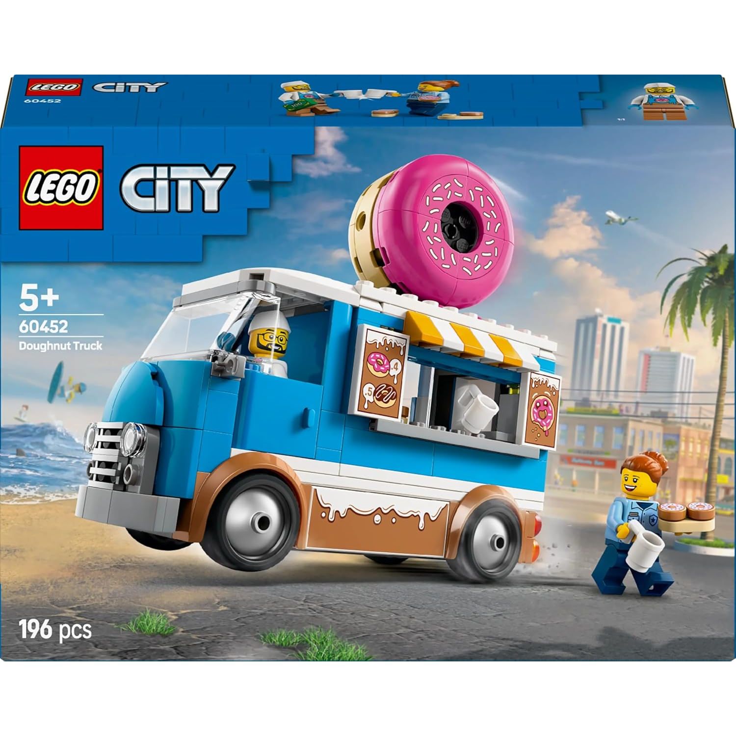 Buy Lego,LEGO City Donut Truck (60452) – Mobile Food Stand Toy with 2 Minifigures & Accessories – Creative Building Set for Kids Aged 5+ - Gadcet UK | UK | London | Scotland | Wales| Near Me | Cheap | Pay In 3 | Toys & Games