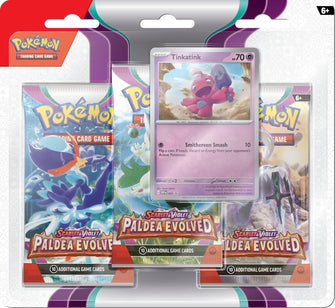 Buy Pokemon,Pokémon TCG Scarlet & Violet Paldea Evolutions 3-Booster Blister Pack - Forgerette & Vrombi - Gadcet UK | UK | London | Scotland | Wales| Near Me | Cheap | Pay In 3 | Games and Toys