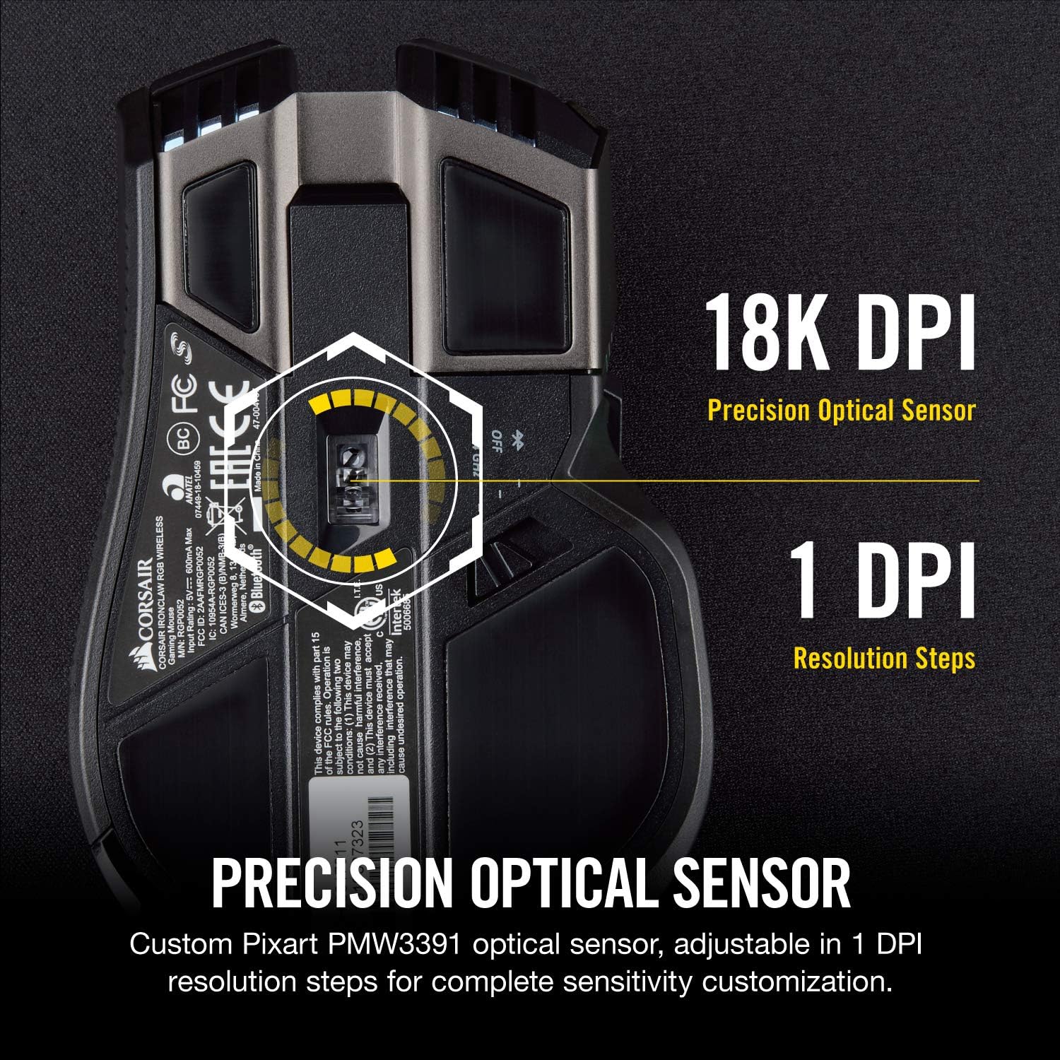 Buy CORSAIR,CORSAIR IRONCLAW RGB WIRELESS – Rechargeable Gaming Mouse – SLIPSTREAM Wireless – Black – RGB – 18,000 DPI – Optical - Gadcet UK | UK | London | Scotland | Wales| Near Me | Cheap | Pay In 3 | Mice & Trackballs