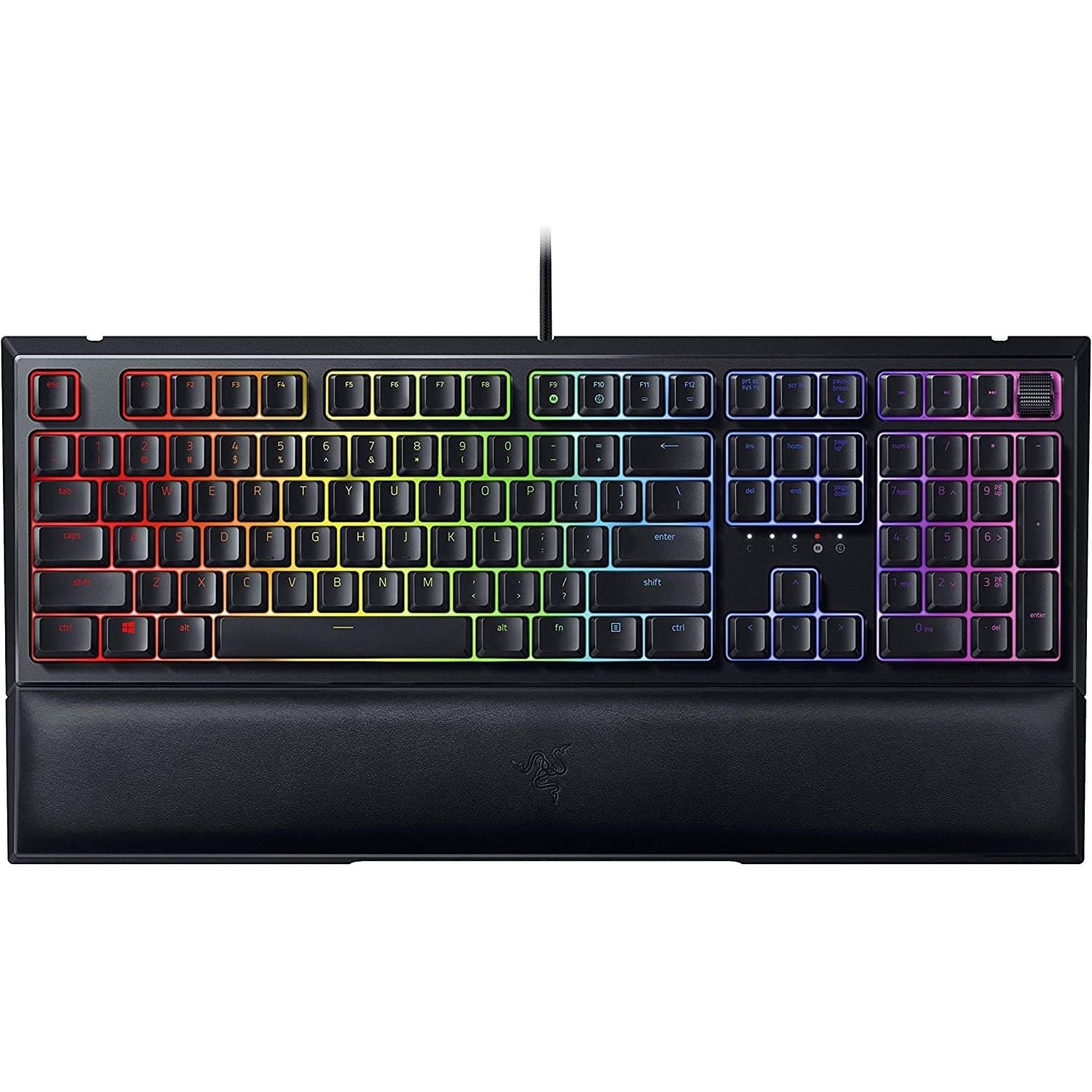 Buy Razer,Razer Ornata V2 - Gaming Keyboard with Mecha-Membrane Keys (Hybrid Mecha-Membrane Switch, Chroma RGB Backlight, Digital Volume Wheel, Ergonomic Wrist Rest) UK-Layout | Black - Gadcet.com | UK | London | Scotland | Wales| Ireland | Near Me | Cheap | Pay In 3 | gaming keyboard