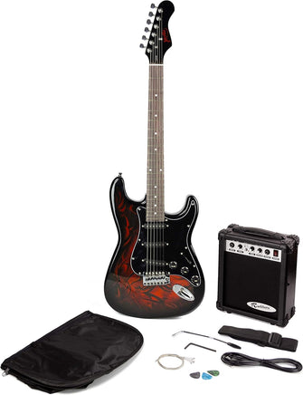 Buy Jaxville,Jaxville Demon ST1-DM-PK ST-Style Electric Guitar Starter Pack – Includes Amplifier, Gig Bag, Strings, Strap, Cable & Plectrums - Gadcet UK | UK | London | Scotland | Wales| Near Me | Cheap | Pay In 3 | Musical Instruments & Gear