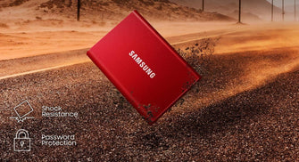 Buy Samsung,SAMSUNG T7 Portable SSD 500GB - Up to 1050MB/s - USB 3.2 External Solid State Drive, Blue - Gadcet UK | UK | London | Scotland | Wales| Ireland | Near Me | Cheap | Pay In 3 | External hard drives