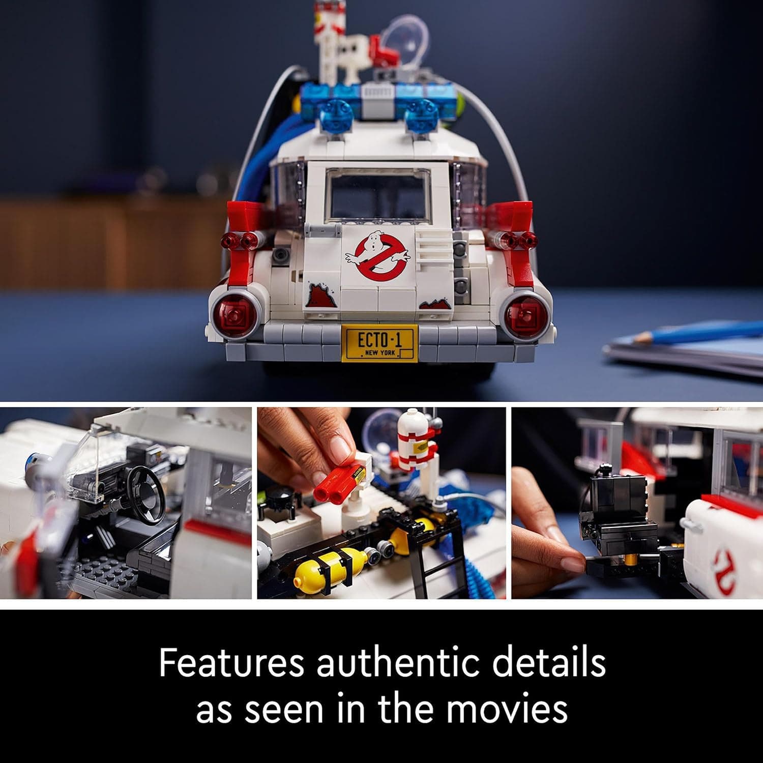 LEGO Icons Ghostbusters ECTO-1 Car Kit, Large Set for Adults, Gift Idea for Men, Women, Her, Him, Collectable Model for Display, Nostalgic Home Décor 10274 - 4