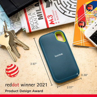 Buy SanDisk,SanDisk Extreme Portable SSD 2TB – USB-C, 1050MB/s Read, 1000MB/s Write, NVMe, IP65 Water & Dust Resistant, Monterey - Gadcet UK | UK | London | Scotland | Wales| Near Me | Cheap | Pay In 3 | Hard Drives