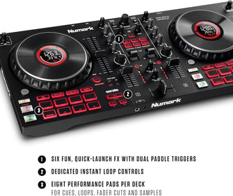 Buy Numark,Numark Mixtrack Platinum FX - 4-Deck DJ Controller with Mixer, Audio Interface, Jog Wheel Displays, and FX Paddles - Gadcet UK | UK | London | Scotland | Wales| Near Me | Cheap | Pay In 3 | DJ & VJ Equipment
