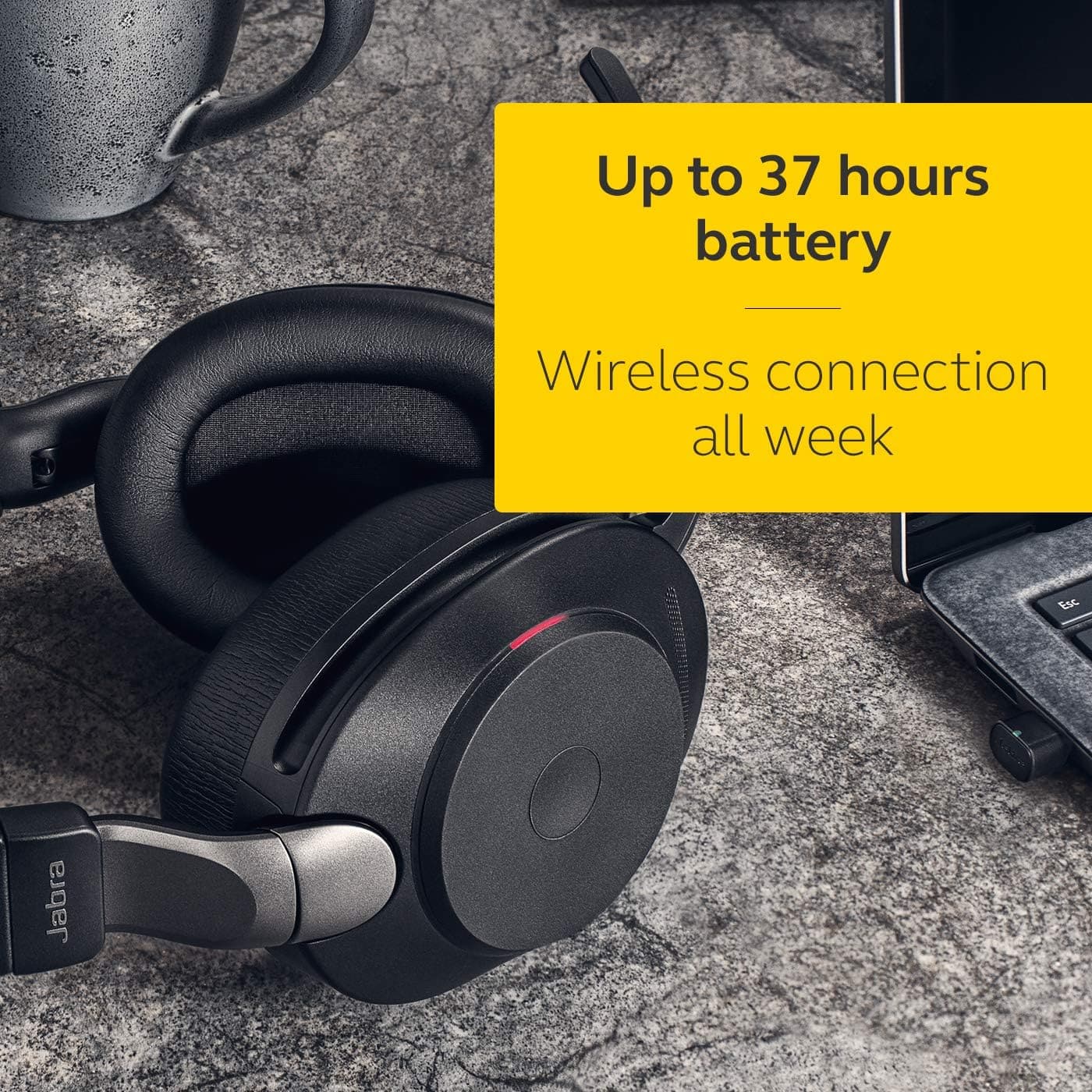Buy Jabra,Jabra Evolve2 85 Wireless PC Headset – Noise Cancelling UC Certified Stereo Headphones With Long-Lasting Battery – USB-C Bluetooth Adapter – Black - Gadcet UK | UK | London | Scotland | Wales| Near Me | Cheap | Pay In 3 | Headphones & Earphones