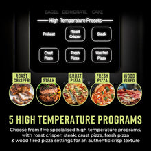 Buy TOWER,Tower T17141 Elite Pizza Oven with 5 High Temperature Programs, 15 Cooking Functions, Turbo Crisper, 400C,18L, 2000W, Grey & Chrome - Gadcet UK | UK | London | Scotland | Wales| Near Me | Cheap | Pay In 3 | Pizza Makers & Ovens