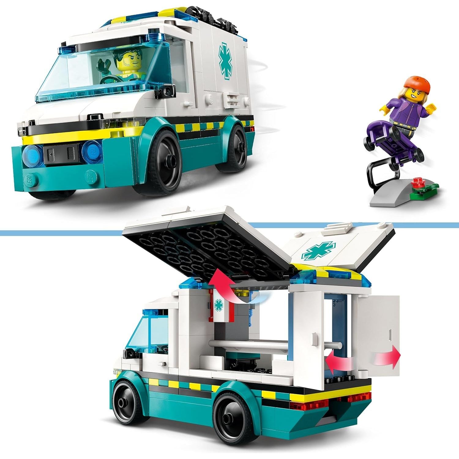 Buy LEGO,LEGO City Emergency Ambulance Toy with 2 Minifigures - Educational Learning Toys for 5+ Year Old Boys & Girls - Gift Ideas for Birthdays & Holidays - Gadcet UK | UK | London | Scotland | Wales| Near Me | Cheap | Pay In 3 | Interlocking Blocks