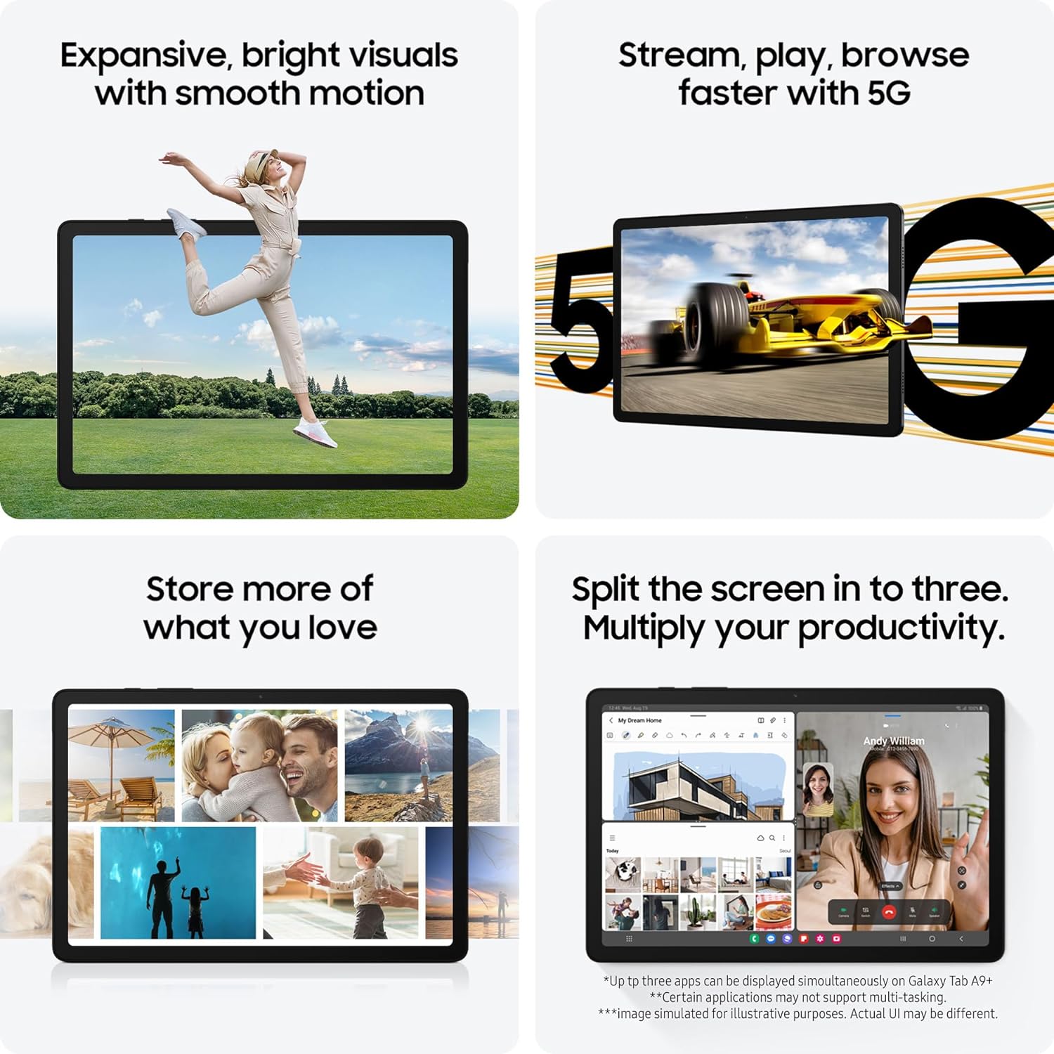 Buy Samsung,Samsung Galaxy Tab A9+ Android Tablet - 64GB Storage, Large Display, 3D Sound, Navy, (UK Version) - Gadcet UK | UK | London | Scotland | Wales| Near Me | Cheap | Pay In 3 | Tablet Computer