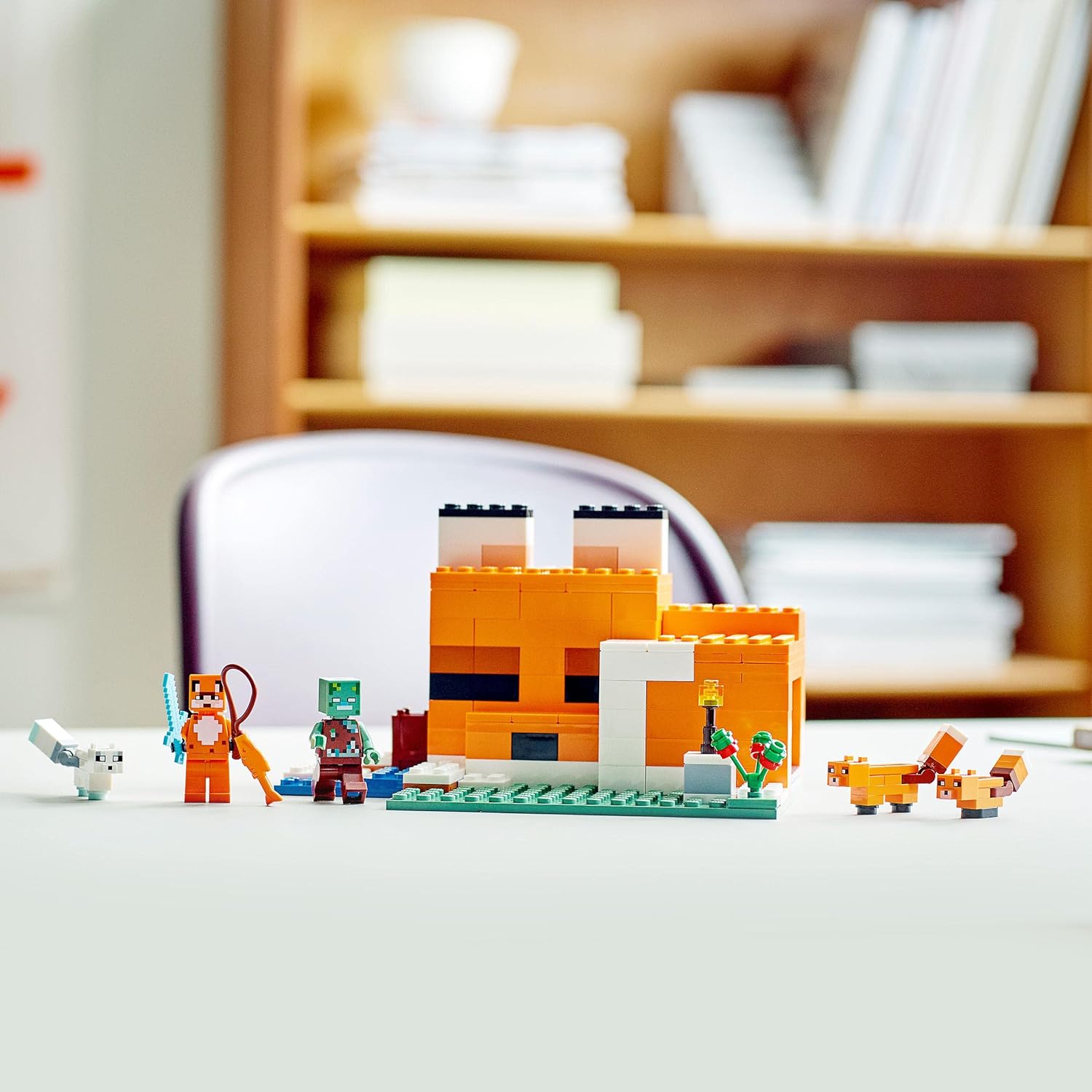 Buy Lego,LEGO Minecraft The Fox Lodge House (21178) – Animal Building Toy with Drowned Zombie Figure – Gift for Kids Aged 8+ - Gadcet UK | UK | London | Scotland | Wales| Near Me | Cheap | Pay In 3 | Games and Toys