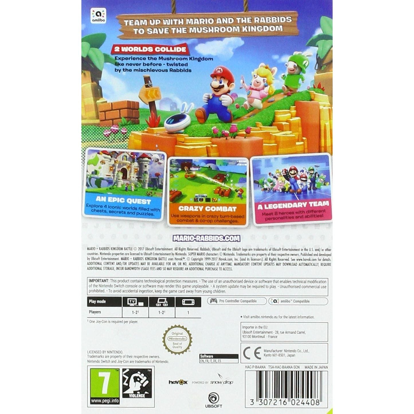 Buy Nintendo,Mario + Rabbids Kingdom Battle (Nintendo Switch) - Gadcet UK | UK | London | Scotland | Wales| Near Me | Cheap | Pay In 3 | Video Game Software