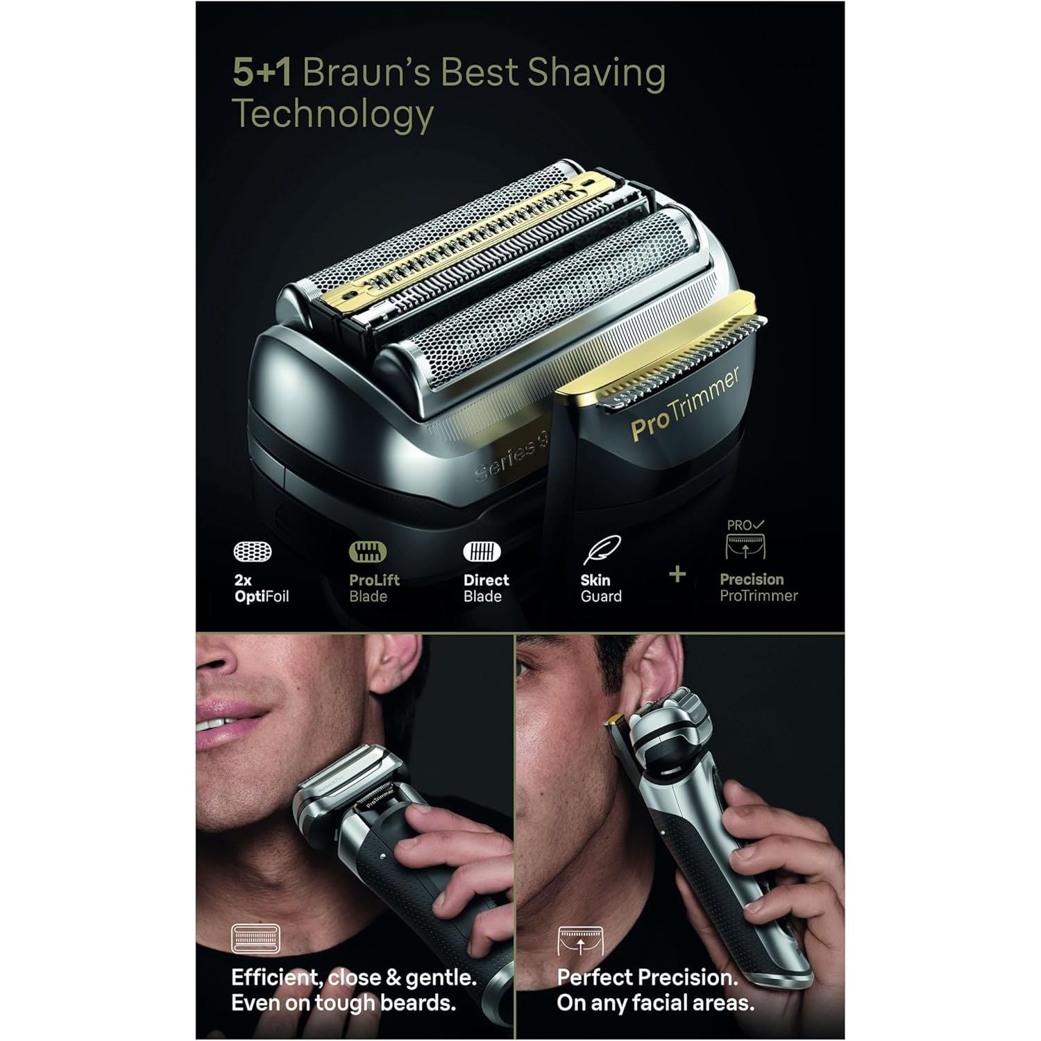 Buy Braun,Braun Series 9 PRO+ Electric Shaver for Men, 5 Shave Elements, Precision Trimmer, SmartCare Center, PowerCase, Wet & Dry, 9477cc, Silver - Gadcet UK | UK | London | Scotland | Wales| Near Me | Cheap | Pay In 3 | Electric Razors