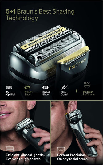 Buy Braun,Braun Series 9 PRO+ Electric Shaver for Men, 5 Shave Elements, Precision Trimmer, SmartCare Center, PowerCase, Wet & Dry, 9477cc, Silver - Gadcet UK | UK | London | Scotland | Wales| Near Me | Cheap | Pay In 3 | Electric Razors