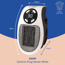 Buy Russell Hobbs,Russell Hobbs RHPH2001 500W Ceramic Plug Heater – Adjustable Thermostat, 12-Hour Timer, LED Display, 2 Fan Speeds – White - Gadcet UK | UK | London | Scotland | Wales| Near Me | Cheap | Pay In 3 | Plug