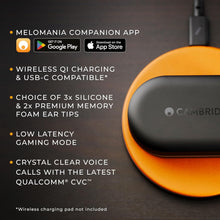 Buy Cambridge Audio,Cambridge Audio Melomania M100 True Wireless Earbuds, ANC, Hi-Fi Sound, Bluetooth, 52-Hour Battery with Charging Case - Black - Gadcet UK | UK | London | Scotland | Wales| Near Me | Cheap | Pay In 3 | In-Ear Headphones