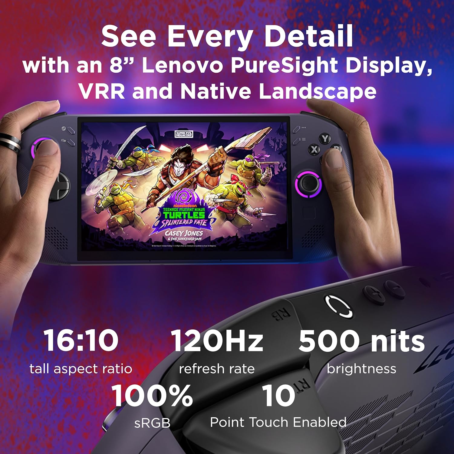 Lenovo Legion Go S 8" Handheld Gaming Console – AMD Ryzen Z2 Go, 16GB RAM, 1TB SSD, 120Hz WUXGA Touchscreen, SteamOS – Nebula Nocturne