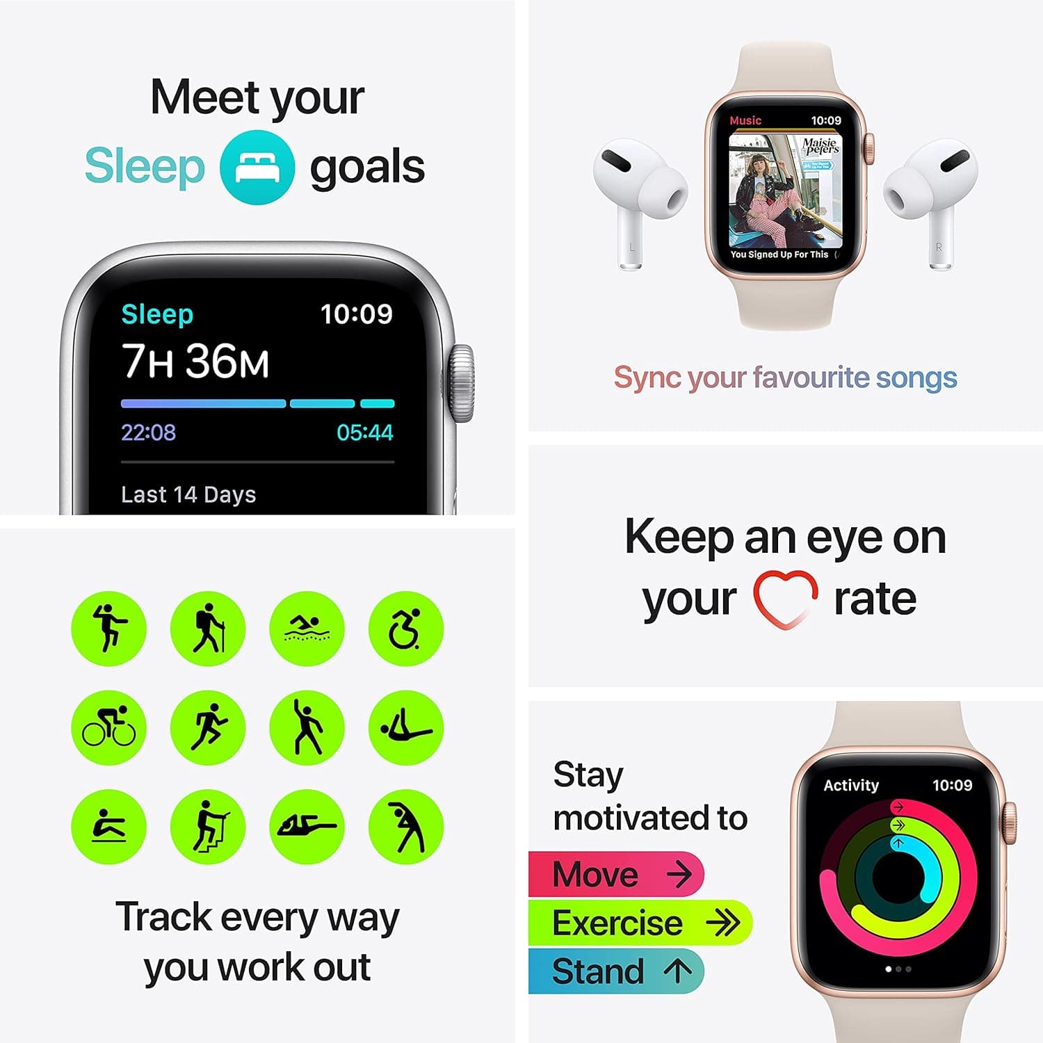 Buy Apple,Apple Watch SE (1st Gen) 40mm Gold Aluminum - GPS + Cellular with Starlight Sport Band - Gadcet UK | UK | London | Scotland | Wales| Near Me | Cheap | Pay In 3 | Watches