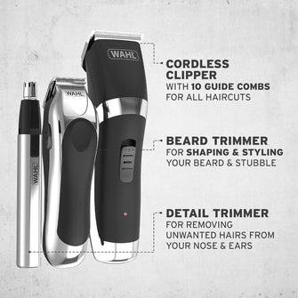 Buy Wahl,Wahl Cordless Hair Clipper & Trimmer Gift Set | Men’s Grooming Kit with Beard, Nose, Ear & Brow Trimmer - Gadcet UK | UK | London | Scotland | Wales| Near Me | Cheap | Pay In 3 | Hair Clipper & Trimmer Accessories