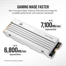 Corsair MP600 PRO LPX 4TB M.2 NVMe PCIe Gen4 SSD – PS5 Optimised, Heatsink, Up to 7,100MB/s