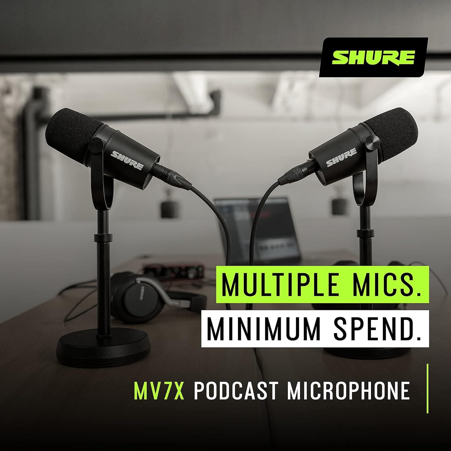 Buy Shure,Shure MV7X XLR Podcast Microphone - Dynamic, Voice-Isolating, Metal Construction, Optimized Frequency, Stand Compatible - Black - Gadcet UK | UK | London | Scotland | Wales| Near Me | Cheap | Pay In 3 | Microphones