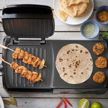 George Foreman Large Electric Grill & Griddle 23450 – Dual Temperature Control, Non-Stick, Black