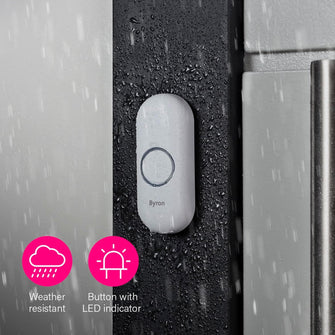 Buy Byron,Byron DBY-22311 Wireless Portable Doorbell Set, 150 m Range, 16 Melodies - Gadcet UK | UK | London | Scotland | Wales| Ireland | Near Me | Cheap | Pay In 3 | Door Bells & Chimes