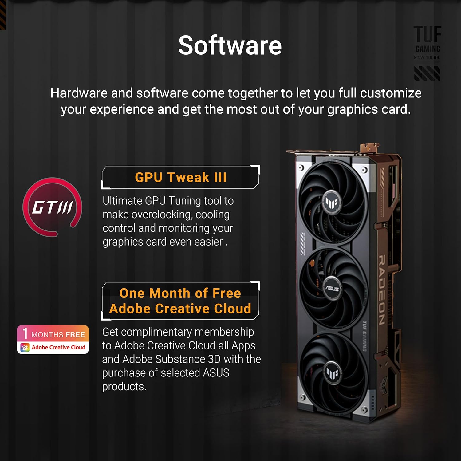 Buy Ecat Tech Ltd,ASUS TUF Gaming Radeon RX 9070 OC 16GB GDDR6 Graphics Card – PCIe 5.0, 2670MHz OC Clock, HDMI, 3× DisplayPort & ARGB Lighting - Gadcet UK | UK | London | Scotland | Wales| Near Me | Cheap | Pay In 3 | Video Cards & Adapters