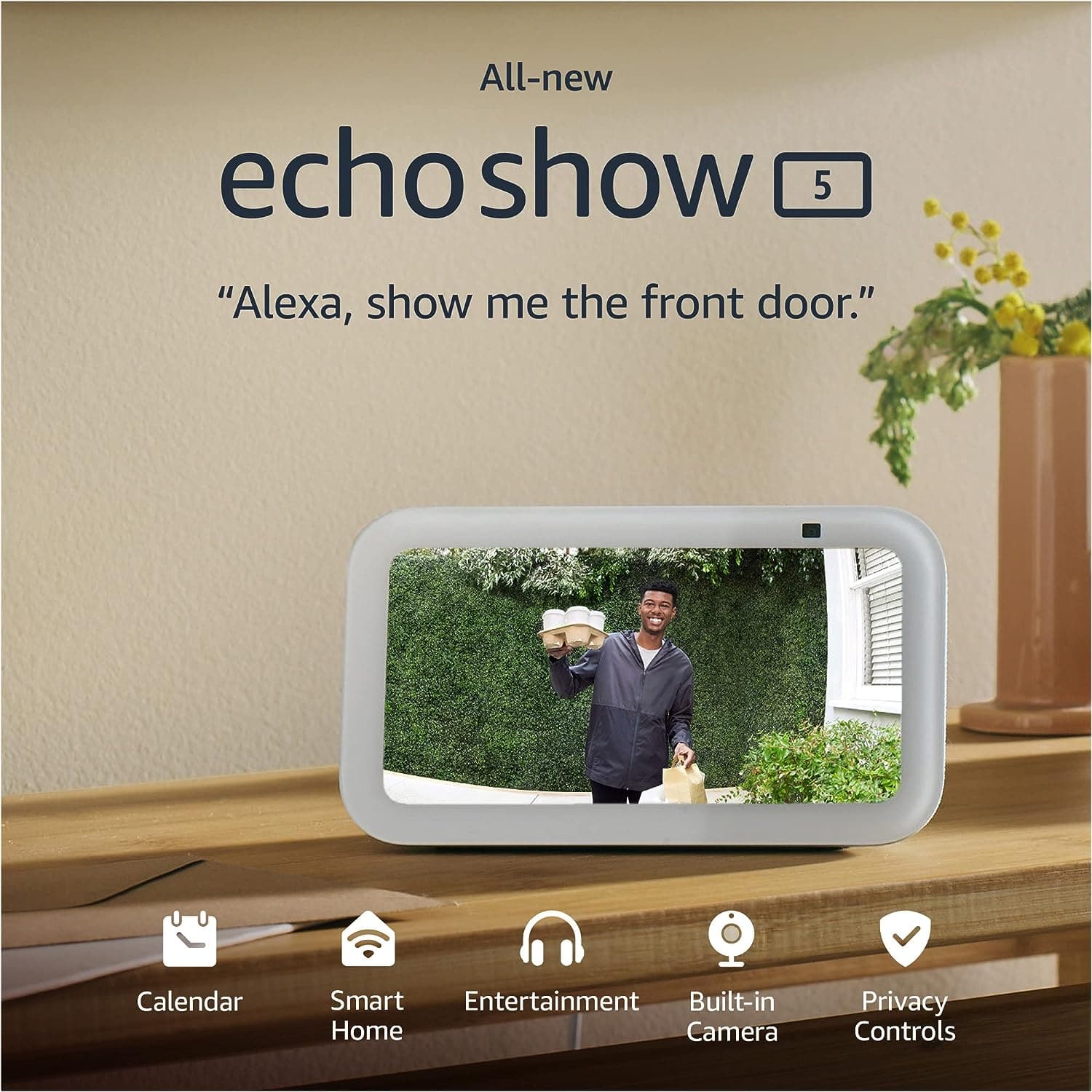 Buy Amazon,Amazon Echo Show 5 3rd Gen Smart Speaker with Alexa - Chalk - Gadcet UK | UK | London | Scotland | Wales| Ireland | Near Me | Cheap | Pay In 3 | Speakers
