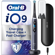 Oral-B iO9 Electric Toothbrush – 7 Modes, App Connected, 1 Brush Head, Travel Case, 2-Pin UK Plug, Black