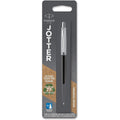 Parker Jotter Ballpoint Pen: Bond Street Black with Chrome Trim | Medium Blue Ink