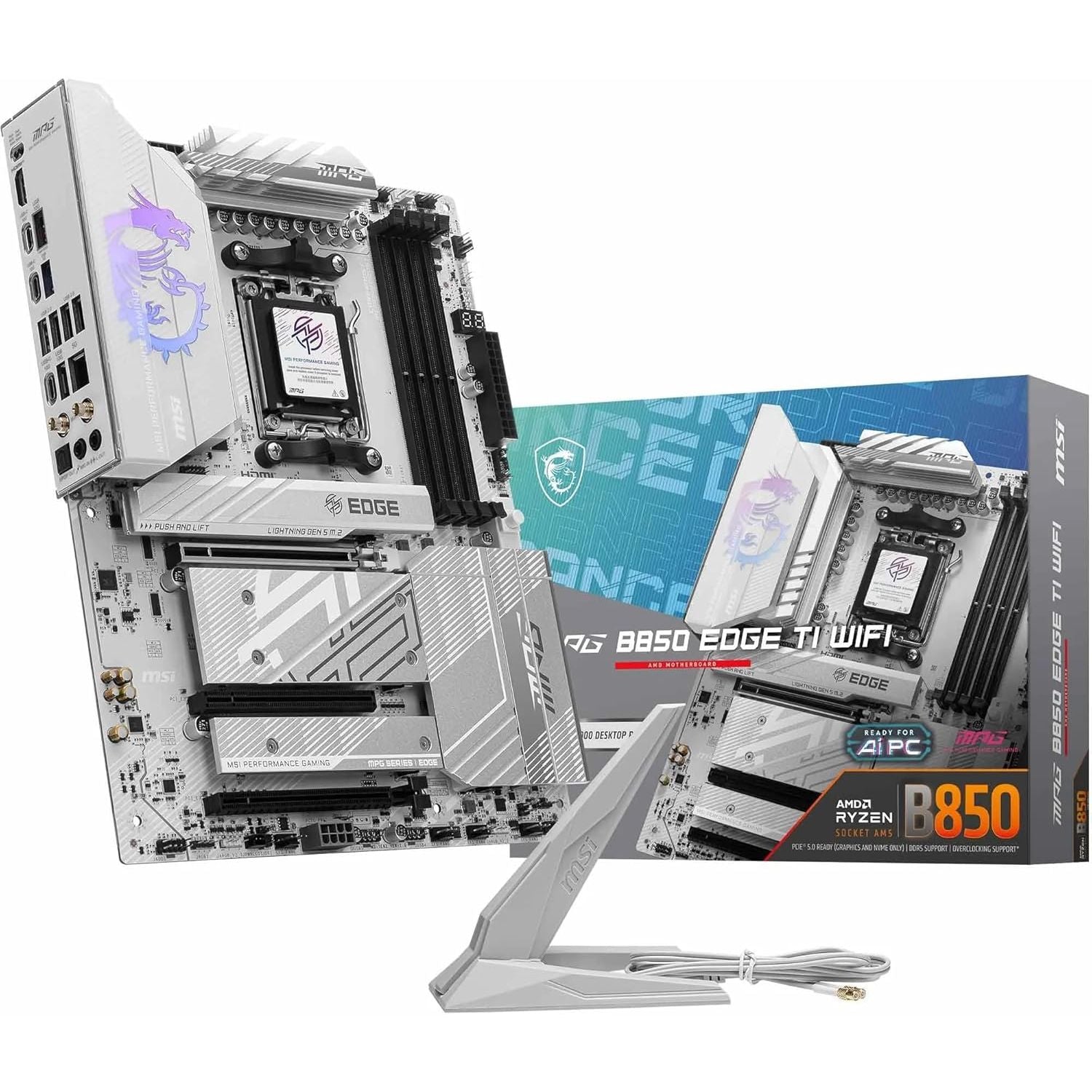 Buy MSI,MSI MPG B850 EDGE TI WIFI Motherboard (ATX) – Supports AMD Ryzen 9000 / 8000 / 7000 Series, DDR5, PCIe 5.0, Wi-Fi 7, 5G LAN - Gadcet UK | UK | London | Scotland | Wales| Near Me | Cheap | Pay In 3 | Motherboards