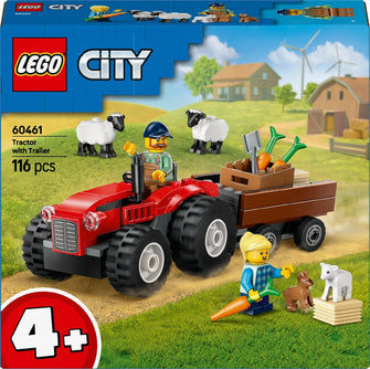 Buy Lego,LEGO City Red Farm Tractor with Trailer & Sheep (60461) – Farm Playset with Animal Figures – Montessori Toy for Kids Aged 4+ - Gadcet UK | UK | London | Scotland | Wales| Near Me | Cheap | Pay In 3 | Building Toys