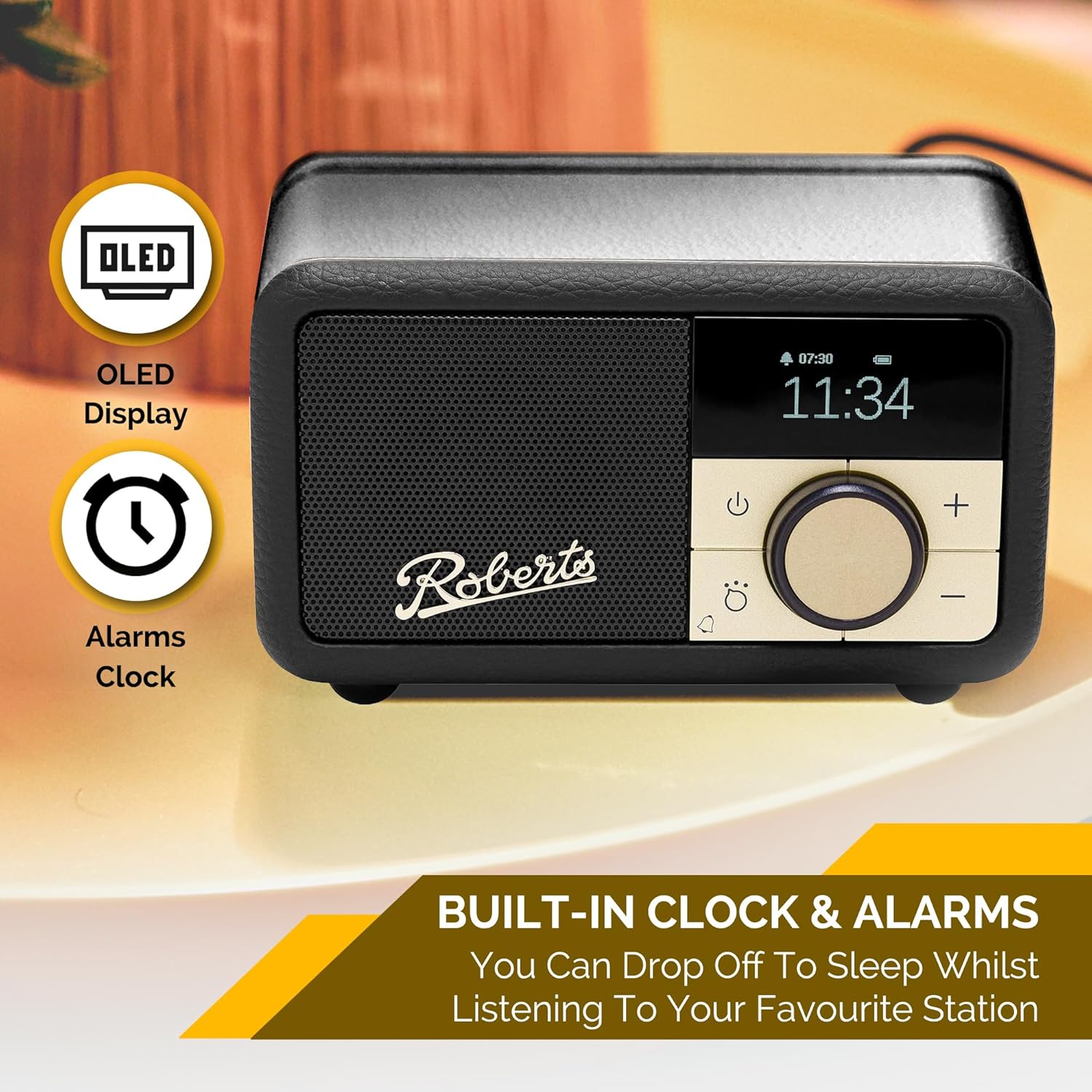 Buy Roberts Radio,Roberts PETITE2 Portable FM/DAB/DAB+ Radio with Bluetooth & Alarm - Black - Gadcet UK | UK | London | Scotland | Wales| Near Me | Cheap | Pay In 3 | Radios