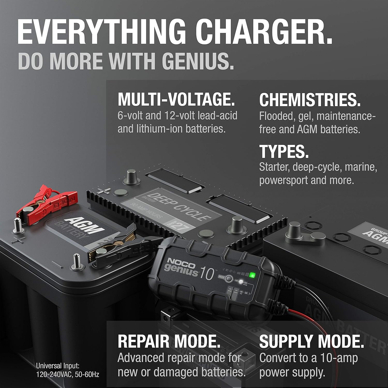 Buy NOCO,NOCO GENIUS10 – 10A 6V/12V Smart Battery Charger & Maintainer - Gadcet UK | UK | London | Scotland | Wales| Near Me | Cheap | Pay In 3 | Vehicle Battery Chargers