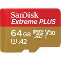 Buy Sandisk,SanDisk Extreme PLUS 64 GB microSDXC Memory Card + SD Adapter with A2 App Performance up to 170 MB/s, Class 10, U3, V30 - Gadcet UK | UK | London | Scotland | Wales| Near Me | Cheap | Pay In 3 | Flash Memory Cards