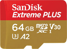 Buy Sandisk,SanDisk Extreme PLUS 64 GB microSDXC Memory Card + SD Adapter with A2 App Performance up to 170 MB/s, Class 10, U3, V30 - Gadcet UK | UK | London | Scotland | Wales| Near Me | Cheap | Pay In 3 | Flash Memory Cards