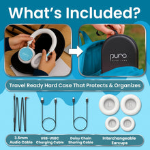 Buy Puro,Puro Sound Labs BT2200 Plus Kids Bluetooth Headphones – Teal | Volume-Limiting 85dB, Studio-Grade Audio, 20-Hour Battery Life, Comfortable Over-Ear Design, Wireless Connectivity - Gadcet UK | UK | London | Scotland | Wales| Near Me | Cheap | Pay In 3 | Over-Ear Headphones