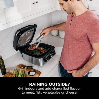 Buy Ninja,Ninja Foodi Health Grill & Air Fryer 5.7L (AG301UK) – 5-in-1 with Cyclonic Air Technology – Air Fry, Grill, Bake, Roast, Dehydrate – Black/Silver - Gadcet UK | UK | London | Scotland | Wales| Near Me | Cheap | Pay In 3 | Air Fryers