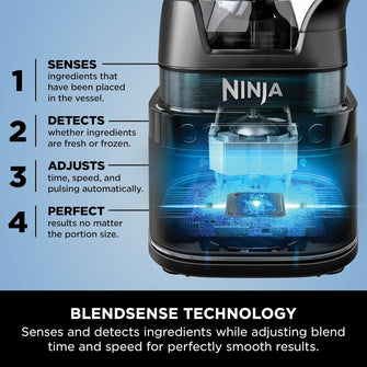 Ninja Detect Power Blender Pro TB201UK – 1200W, 2L Jug, Smoothie & Frozen Drink Blender, Black