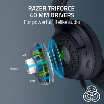 Buy Kraken,Razer Kraken V4 X Wired PC Gaming Headset - TriForce 40mm Drivers, Retractable Mic, 7.1 Surround Sound, Chroma RGB, USB-C for PC, Console & Phones - Black - Gadcet UK | UK | London | Scotland | Wales| Near Me | Cheap | Pay In 3 | Headphones & Headsets
