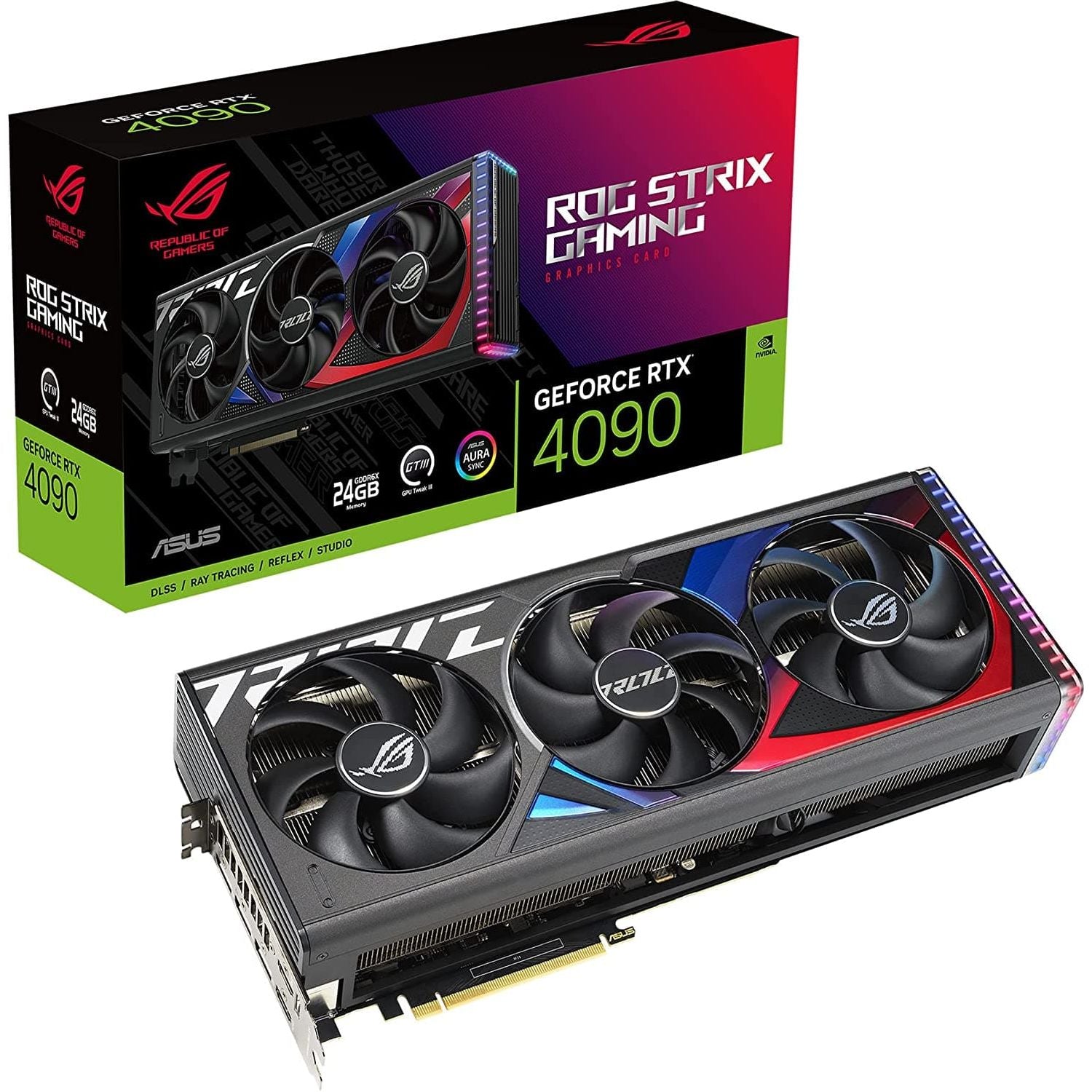 ASUS,ASUS ROG Strix GeForce RTX 4090 OC 24GB GDDR6X Memory Edition Gaming Graphics Card - Gadcet.com