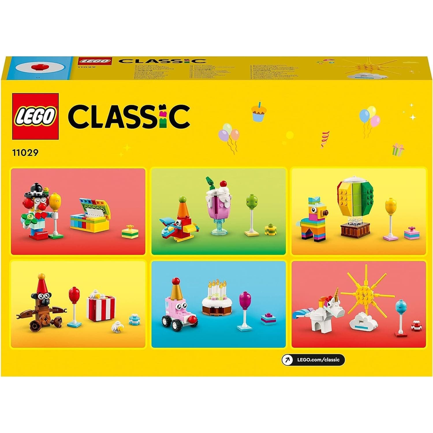 Buy LEGO,LEGO 11029 Classic Creative Party Box Bricks Set, Family Games to Play Together, Includes 12 Mini-Build Toys: Teddy Bear, Clown, Unicorn, Fun for All Aged 5 Plus - Gadcet UK | UK | London | Scotland | Wales| Ireland | Near Me | Cheap | Pay In 3 | Toys & Games