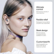 Loop Switch 2 Adjustable Earplugs – 3 Noise Reduction Modes, 20–26dB SNR – Silver