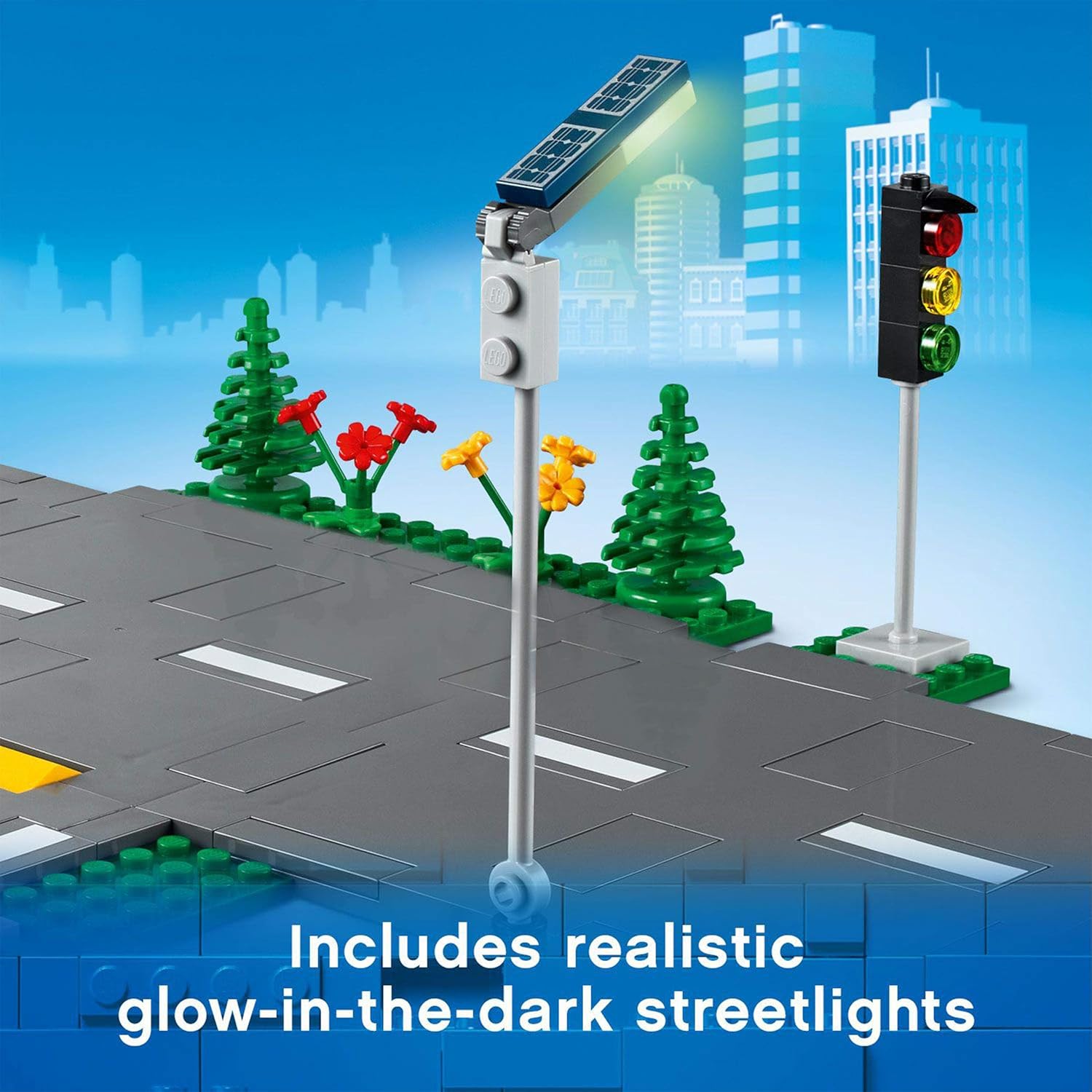 Buy Lego,LEGO City Road Plates (60304) – Building Set with Traffic Lights, Trees & Glow-in-the-Dark Bricks – Gift for Kids Aged 5+ - Gadcet UK | UK | London | Scotland | Wales| Near Me | Cheap | Pay In 3 | Toys & Games