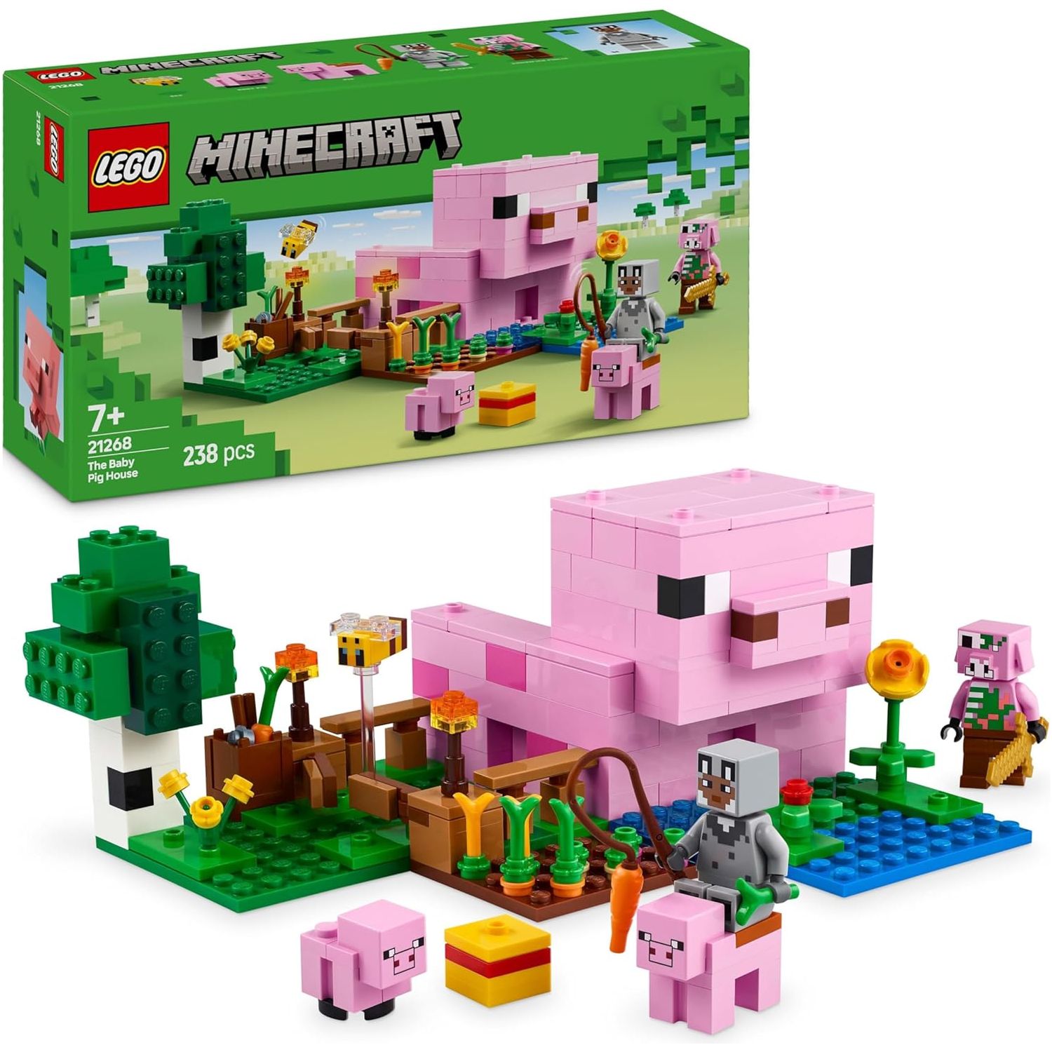 Buy LEGO,LEGO Minecraft The Baby Pig House (21268) – Building Toy with Farm Animals, Forest Biome, Hero Figure & Mobs – Gift for Kids Ages 7+ - Gadcet UK | UK | London | Scotland | Wales| Near Me | Cheap | Pay In 3 | Building Toys